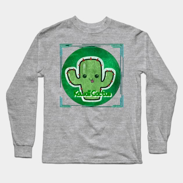 Kawaii Cactus Long Sleeve T-Shirt by yooraspearl